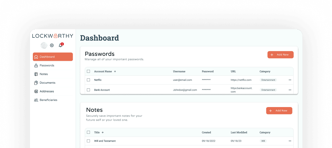 Dashboard screenshot